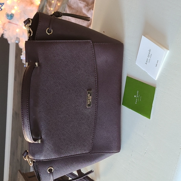 Kate Spade handbag medium size flap close NWOT wine color - Picture 8 of 8